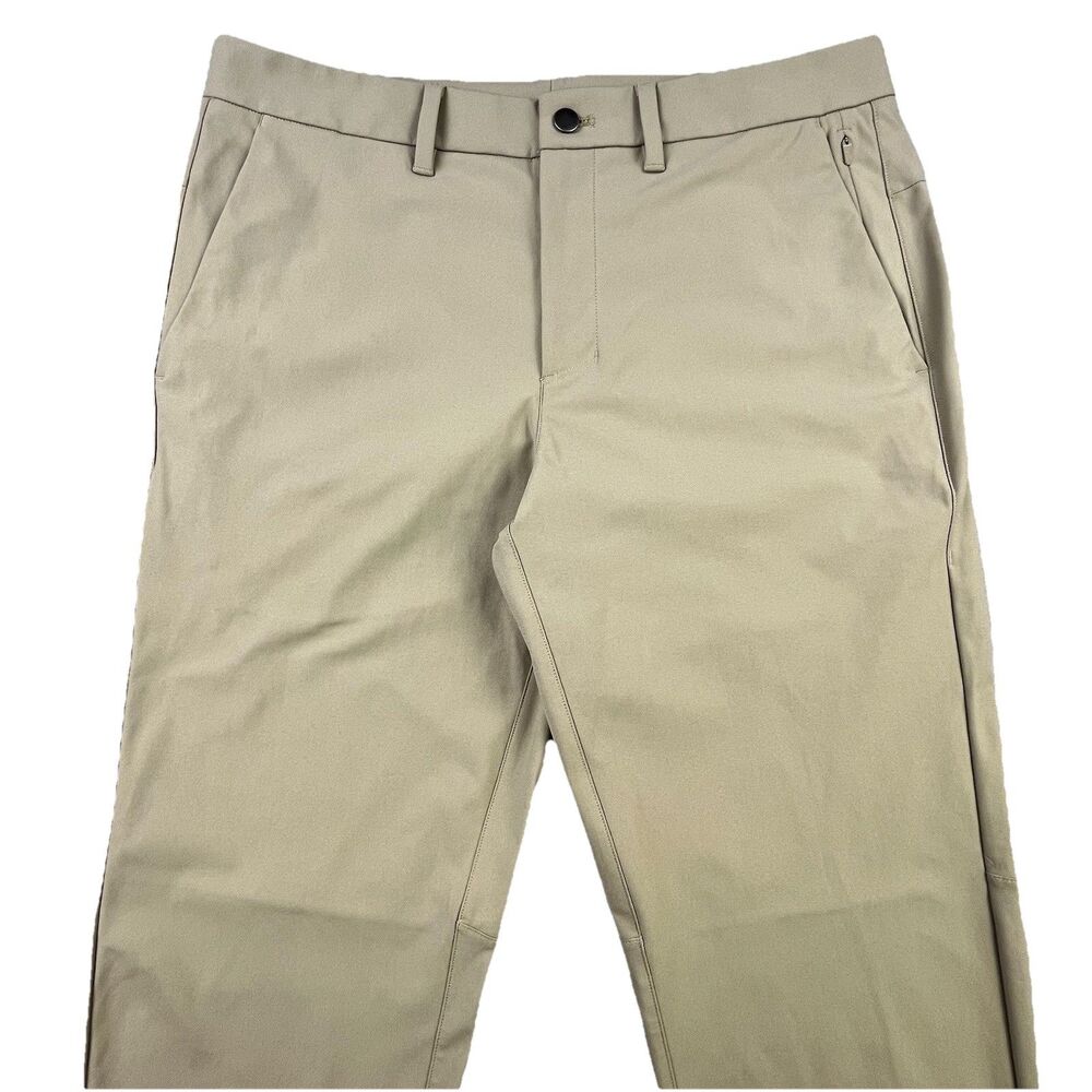 CRZ Yoga Golf Pants Mens 34x29 Performance Stretch Tan Khaki
